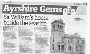 newspaper article on Seafield House